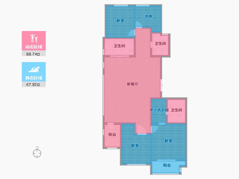 山东省-德州市-绿城百合花园-140.55-户型库-动静分区