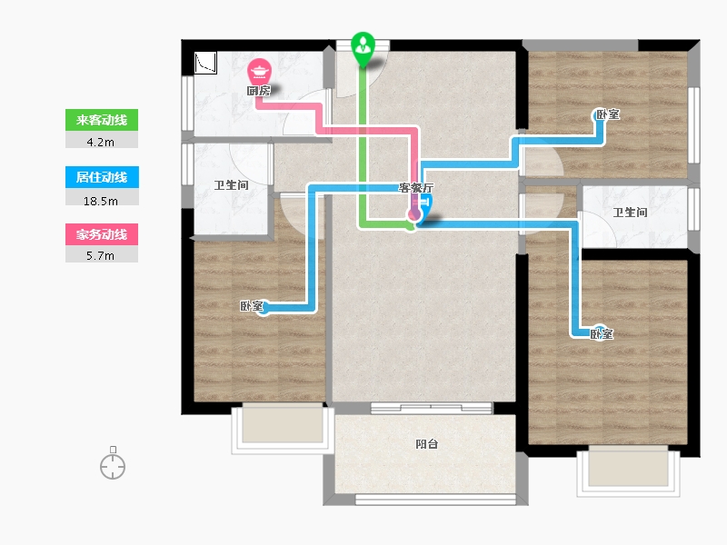 福建省-泉州市-学府公园-82.00-户型库-动静线