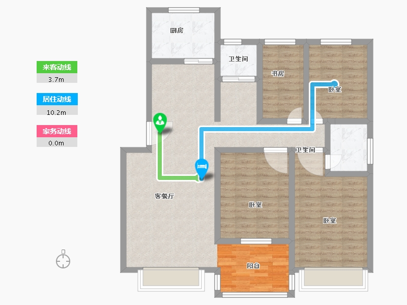 河南省-新乡市-开元新城-103.16-户型库-动静线