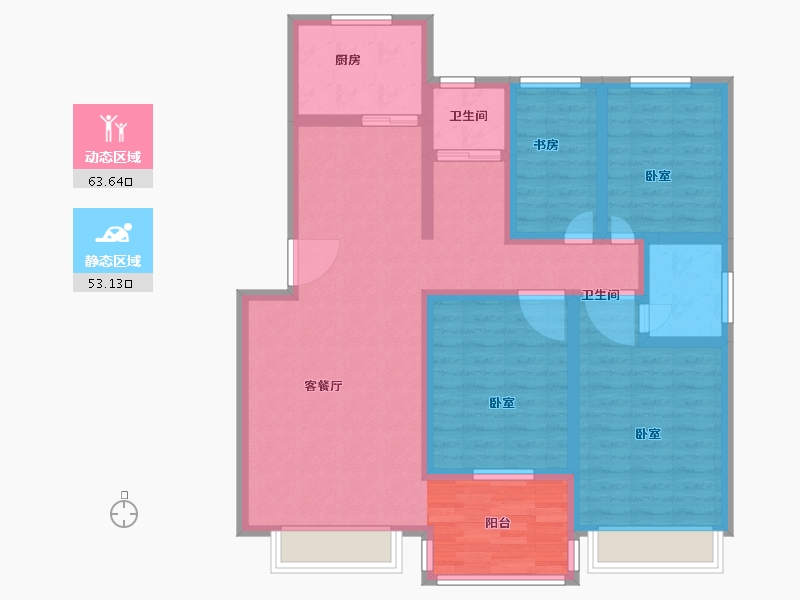 河南省-新乡市-开元新城-103.16-户型库-动静分区