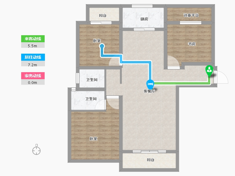 河南省-洛阳市-中浩德山水文苑-103.00-户型库-动静线