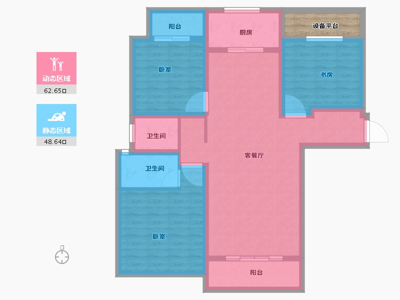 河南省-洛阳市-中浩德山水文苑-103.00-户型库-动静分区