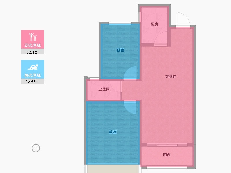 山东省-聊城市-壹号院-74.29-户型库-动静分区