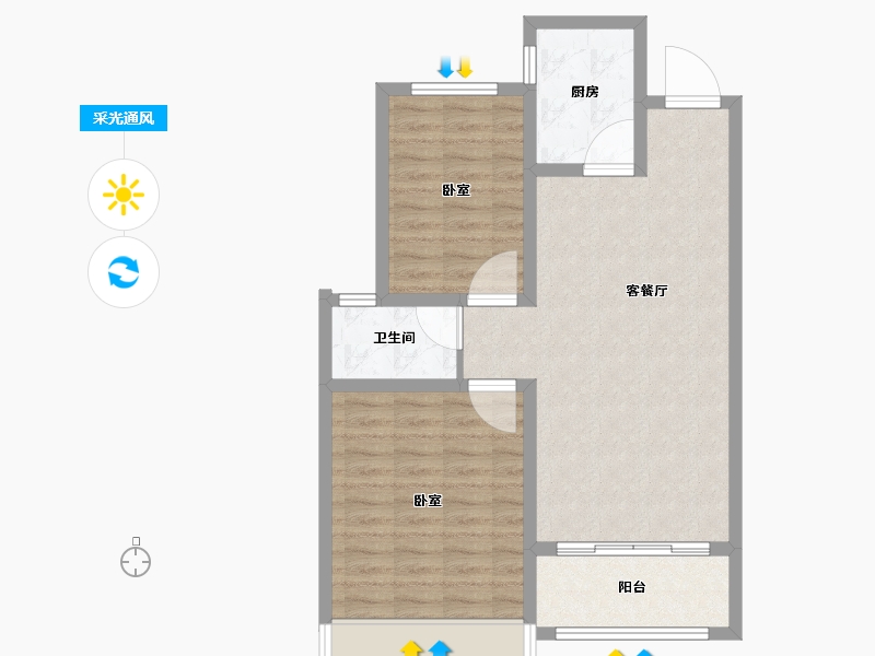 山东省-聊城市-壹号院-74.29-户型库-采光通风