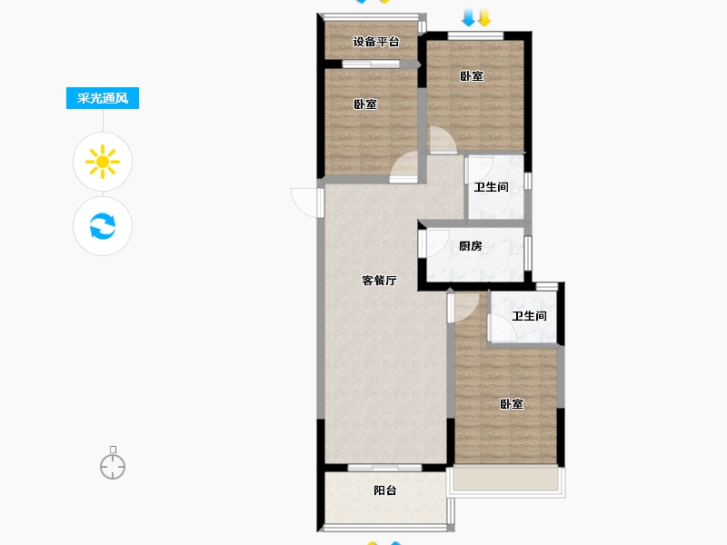 河南省-安阳市-易祥紫悦台-94.99-户型库-采光通风