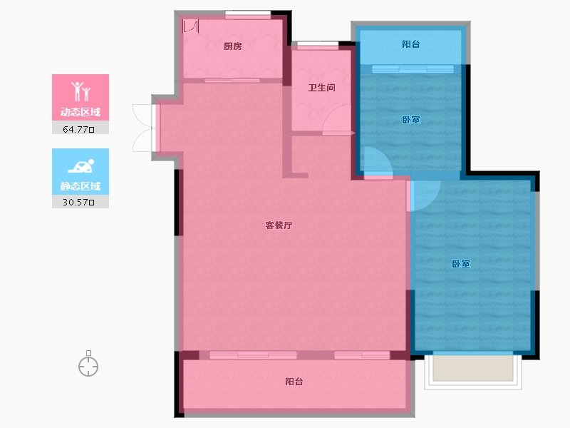 安徽省-合肥市-京冠悦荣府-86.00-户型库-动静分区