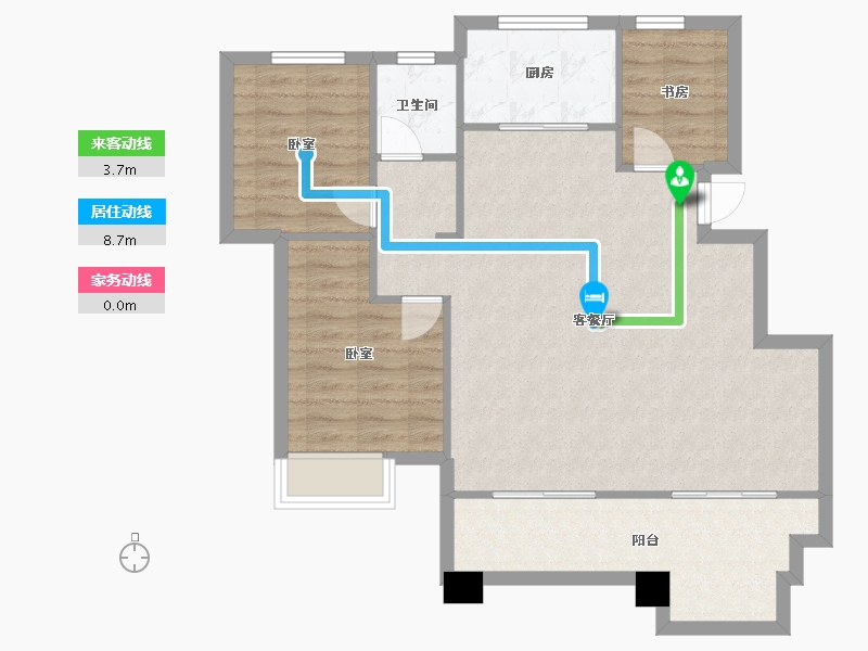 安徽省-合肥市-华地翡翠公园-88.00-户型库-动静线