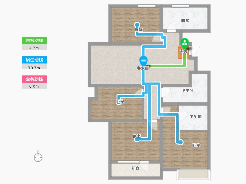 山东省-青岛市-海信都市逸品-109.75-户型库-动静线