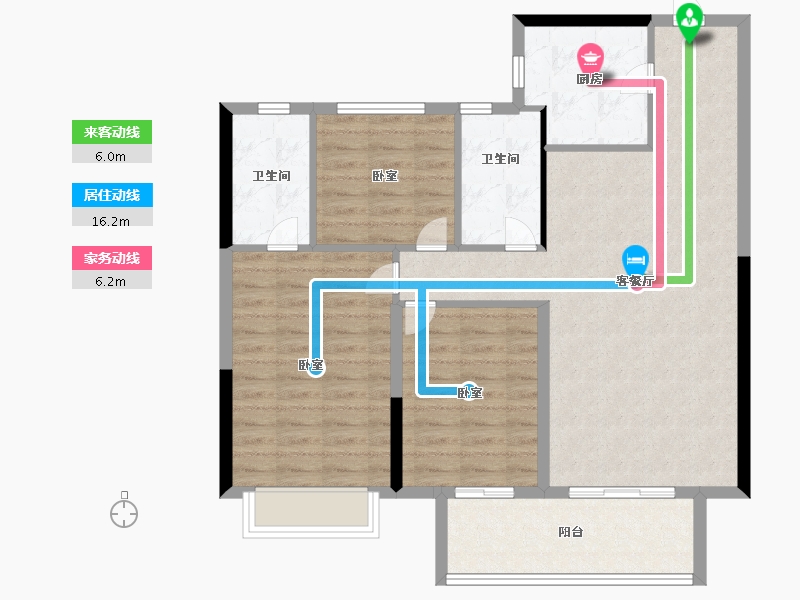 河南省-郑州市-华润置地凯旋门-98.00-户型库-动静线