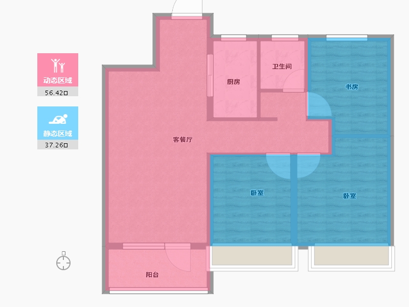 山东省-临沂市-绿地临沂城际空间站-84.00-户型库-动静分区