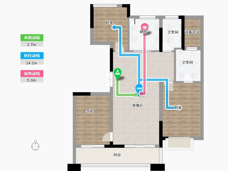 安徽省-合肥市-葛洲坝紫郡府-92.05-户型库-动静线