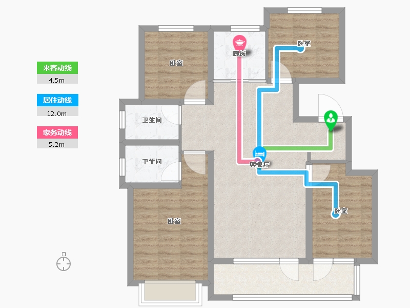 山东省-临沂市-未来城·首府-94.00-户型库-动静线