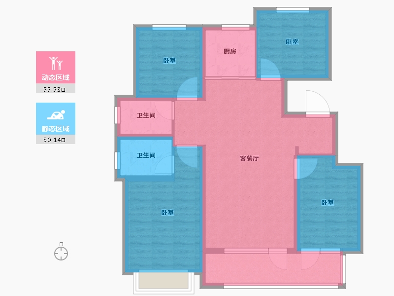 山东省-临沂市-未来城·首府-94.00-户型库-动静分区