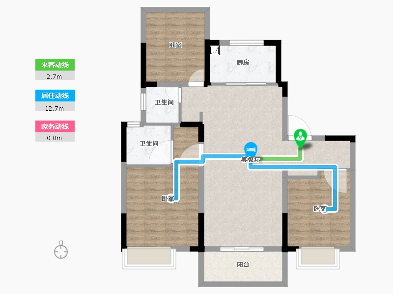 安徽省-合肥市-学林春晓-88.00-户型库-动静线