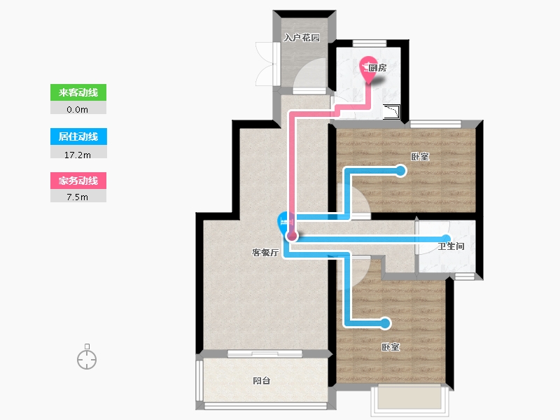 河南省-洛阳市-恒生光合城住宅-78.00-户型库-动静线