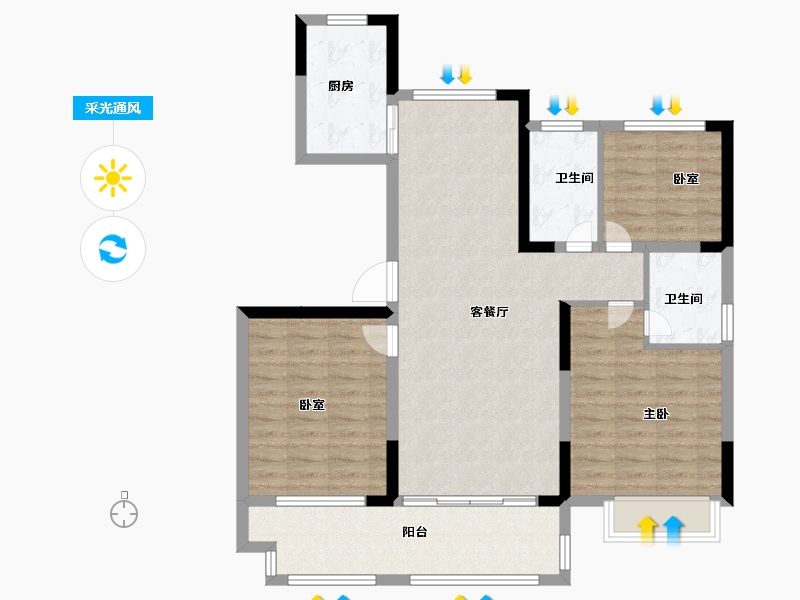 河南省-洛阳市-文乐山水上境-97.58-户型库-采光通风