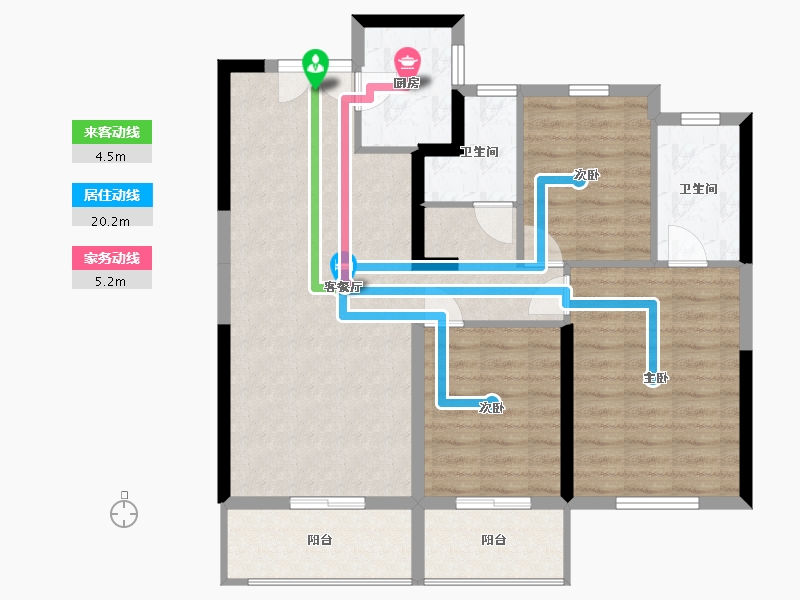 湖北省-荆州市-金投新城壹品-91.24-户型库-动静线