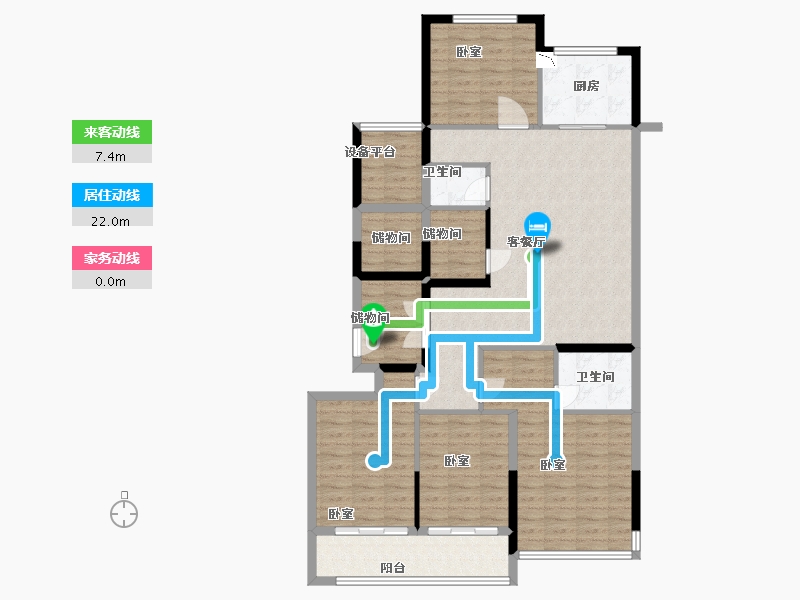 浙江省-绍兴市-中国铁建花语江南-122.00-户型库-动静线