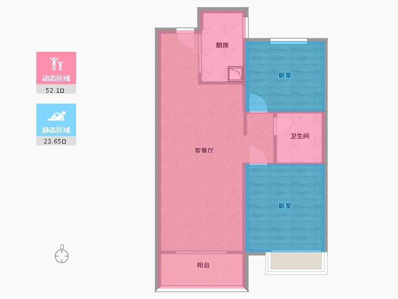 山东省-济南市-中铁诺德生态城-68.06-户型库-动静分区