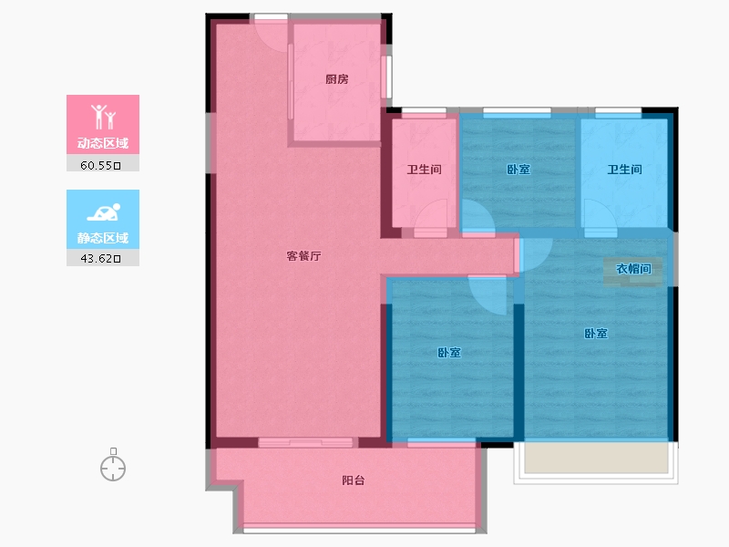 河南省-洛阳市-宜阳银润中央广场-93.33-户型库-动静分区