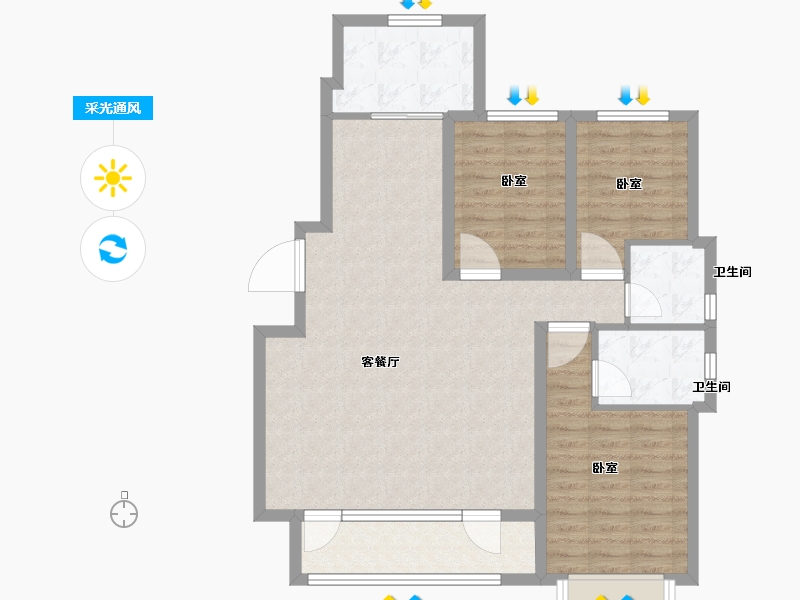 山东省-临沂市-未来城·首府-95.00-户型库-采光通风