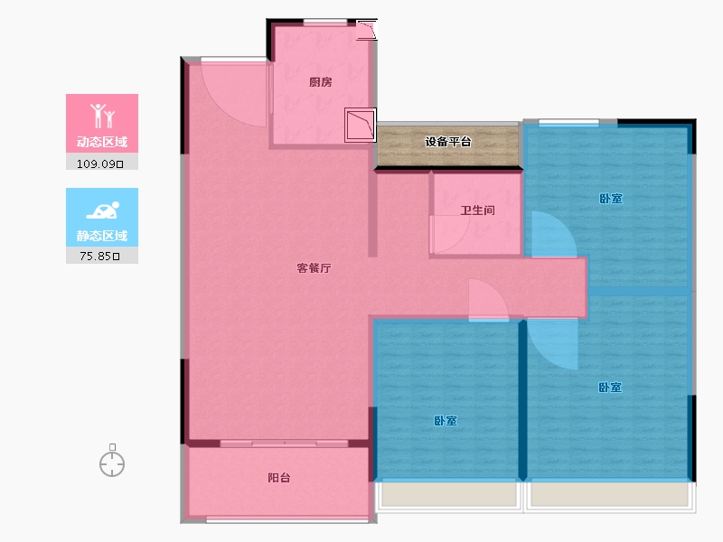 浙江省-绍兴市-金辉天镜云著-175.76-户型库-动静分区