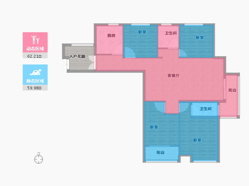 河南省-洛阳市-恒生光合城住宅-117.00-户型库-动静分区