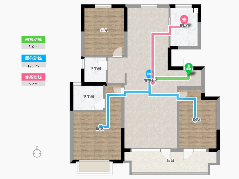 山东省-烟台市-中瑞城-95.00-户型库-动静线