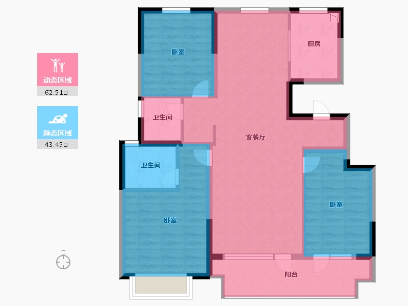 山东省-烟台市-中瑞城-95.00-户型库-动静分区