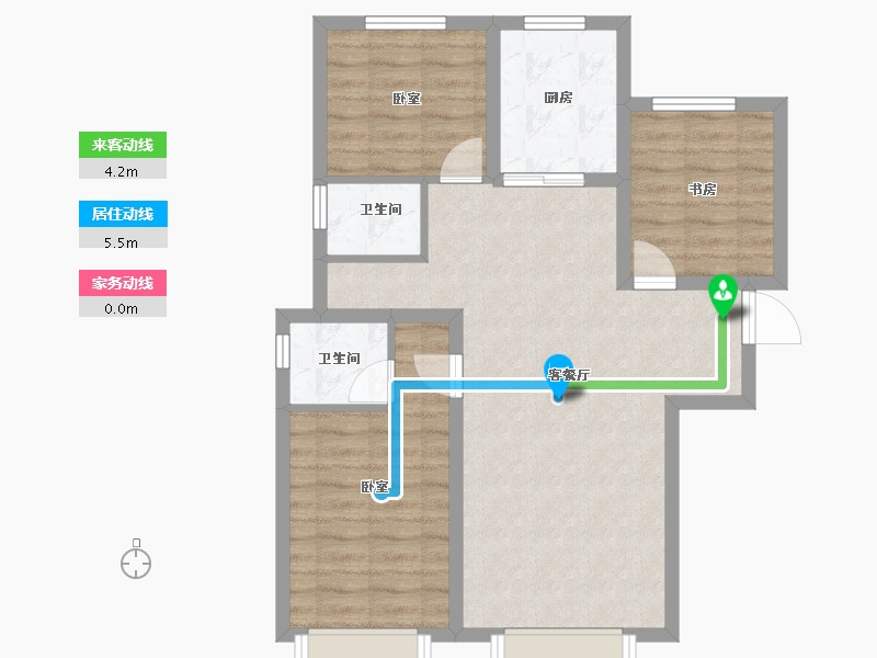 新疆维吾尔自治区-乌鲁木齐市-佳源丝路文化城-76.61-户型库-动静线