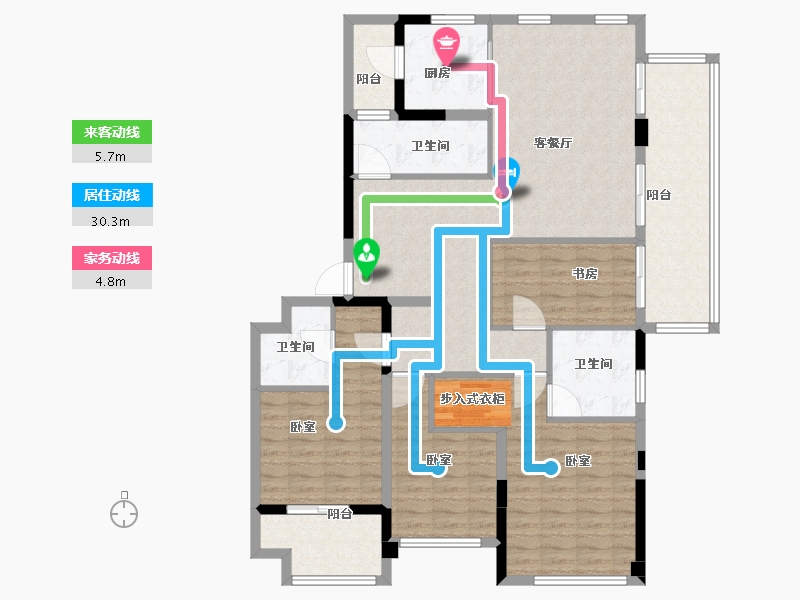 河南省-郑州市-中建梅溪上郡-129.00-户型库-动静线