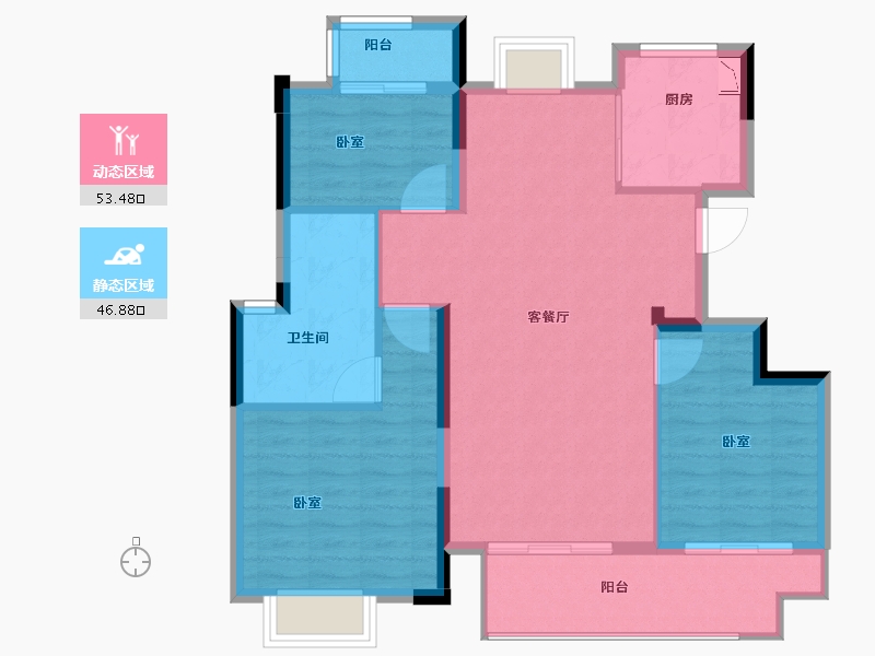 河南省-开封市-中闽·杞国和院-91.00-户型库-动静分区