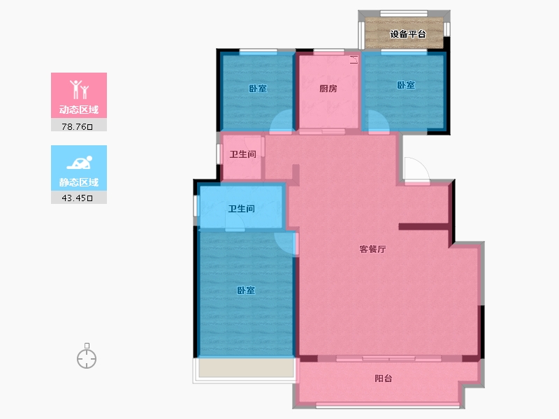 河南省-安阳市-易祥紫悦台-113.89-户型库-动静分区