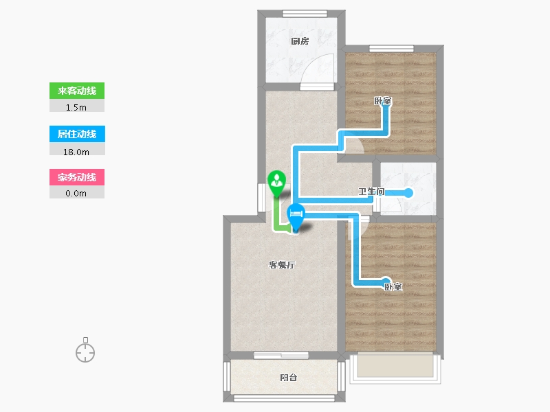 河南省-新乡市-开元新城-66.19-户型库-动静线