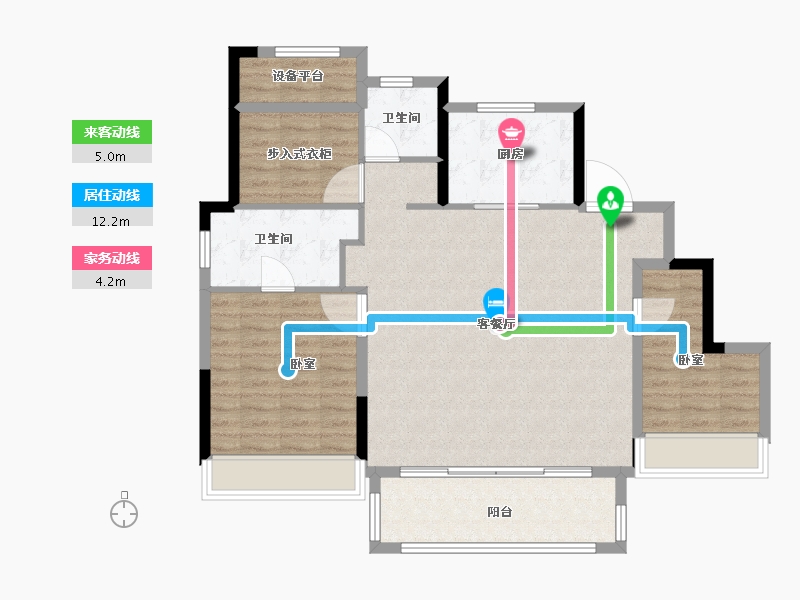 浙江省-绍兴市-新城悦隽公馆-102.00-户型库-动静线