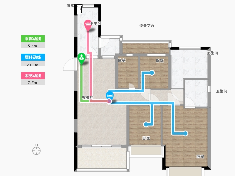 浙江省-绍兴市-恒大未来城-109.00-户型库-动静线