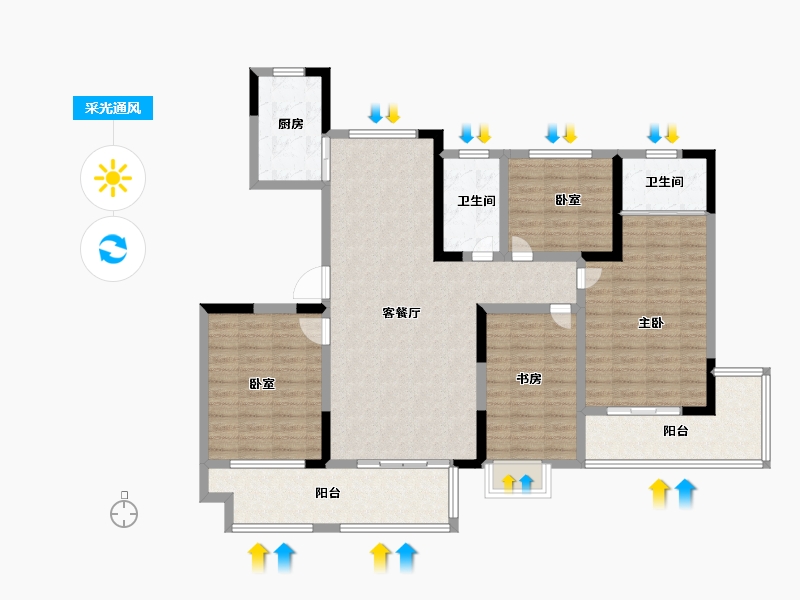 河南省-洛阳市-文乐山水上境-123.14-户型库-采光通风