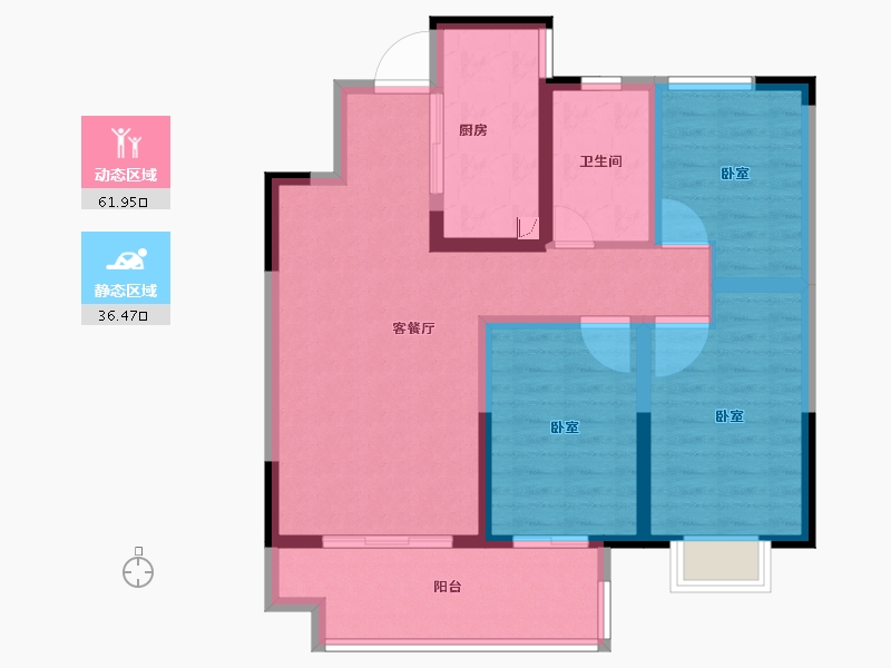 安徽省-合肥市-海尔产城创云玺-87.55-户型库-动静分区