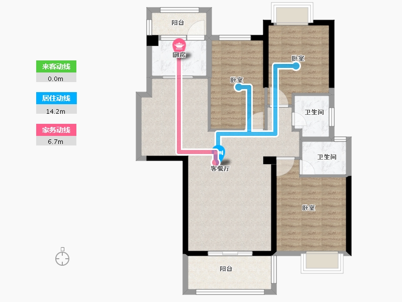 福建省-泉州市-白鹭湾-91.90-户型库-动静线