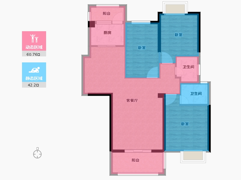 福建省-泉州市-白鹭湾-91.90-户型库-动静分区