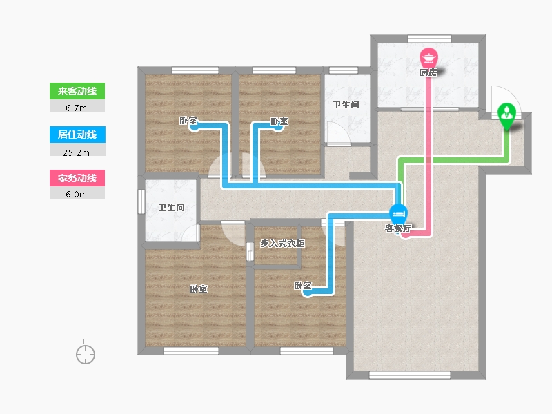 新疆维吾尔自治区-乌鲁木齐市-凯盈广场-102.97-户型库-动静线