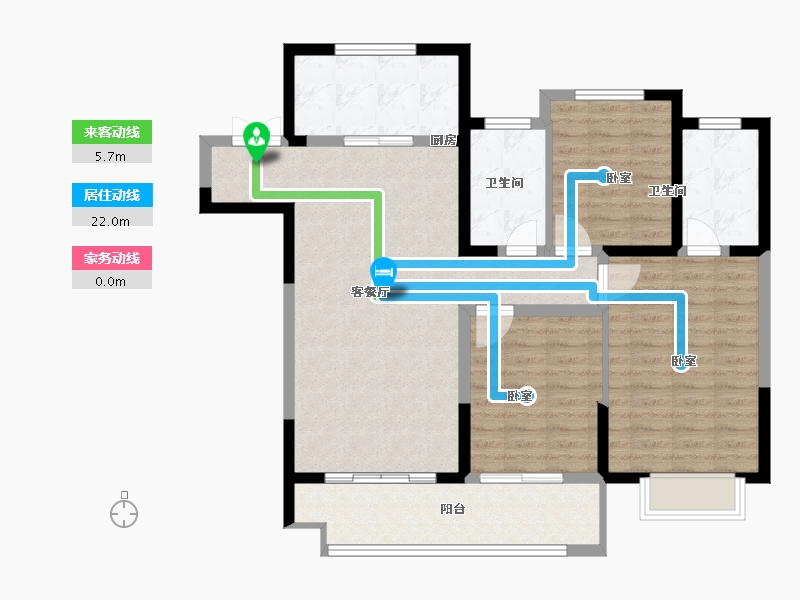 江苏省-无锡市-红豆天一华府-98.20-户型库-动静线