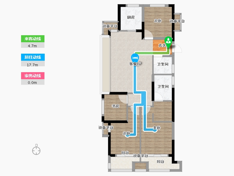 浙江省-台州市-悦景园-97.61-户型库-动静线