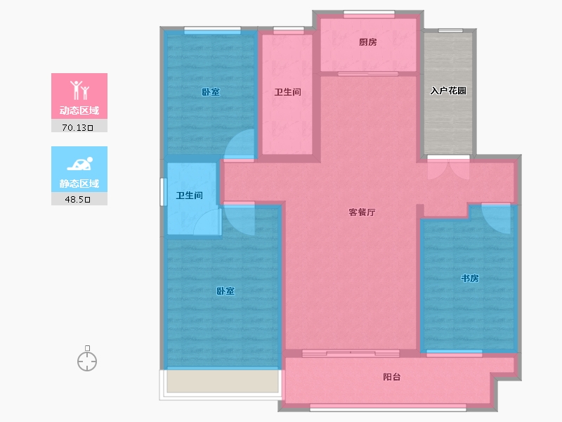 山东省-聊城市-壹号院-112.06-户型库-动静分区