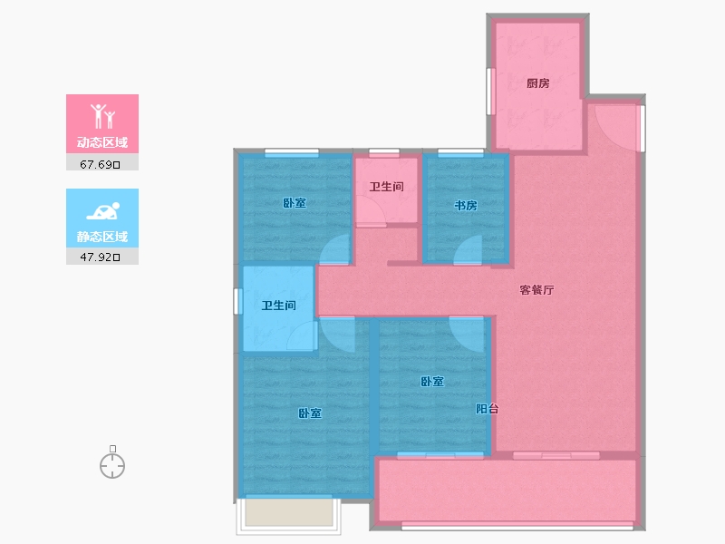 河南省-郑州市-新城郡望府-104.00-户型库-动静分区