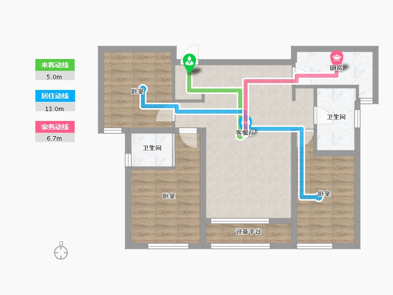 新疆维吾尔自治区-乌鲁木齐市-秦基澜城-80.29-户型库-动静线