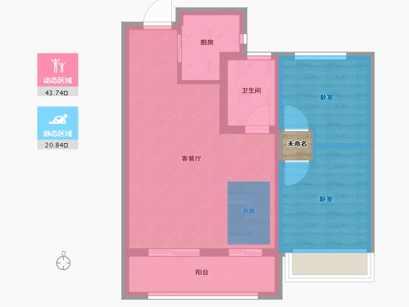 浙江省-嘉兴市-大悦府-55.60-户型库-动静分区