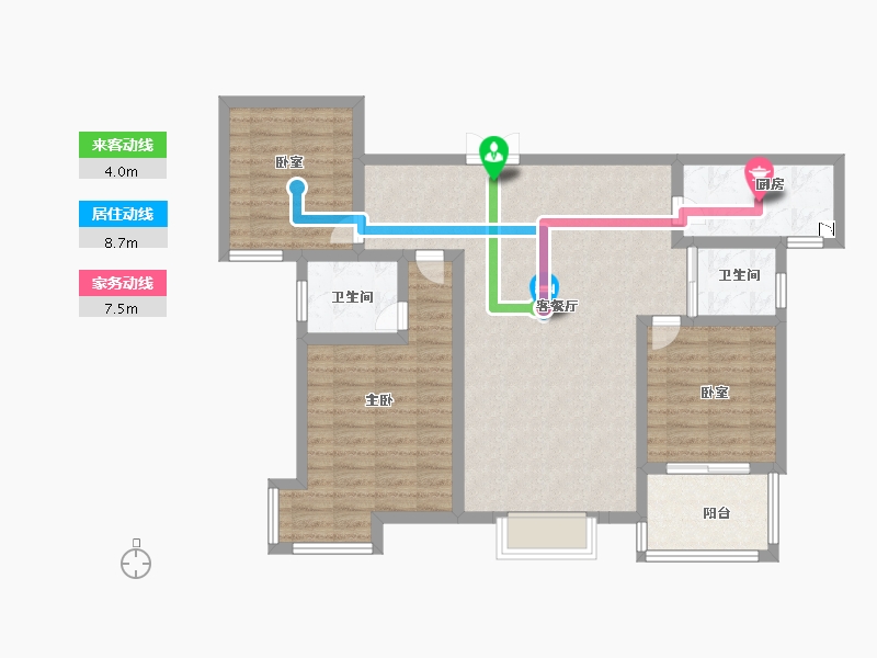 河南省-洛阳市-安泰山水华庭-97.21-户型库-动静线