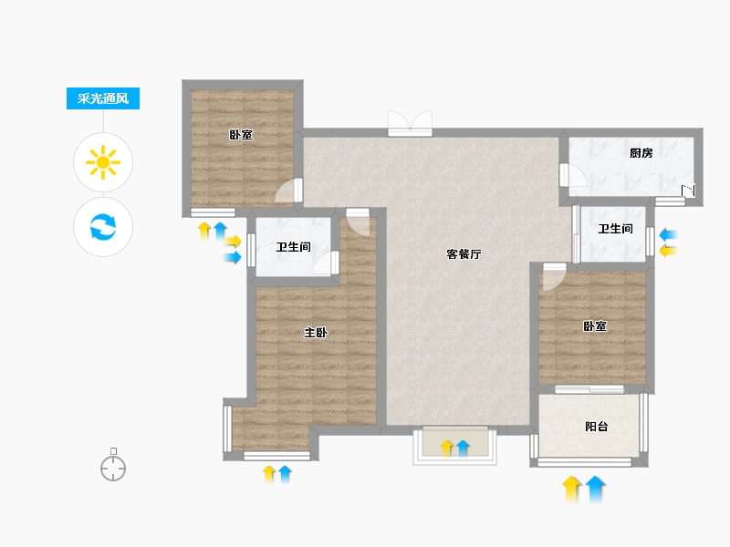 河南省-洛阳市-安泰山水华庭-97.21-户型库-采光通风