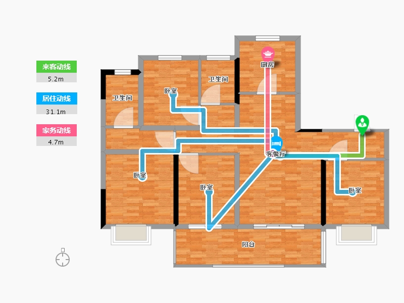 河南省-郑州市-华润置地凯旋门-114.00-户型库-动静线